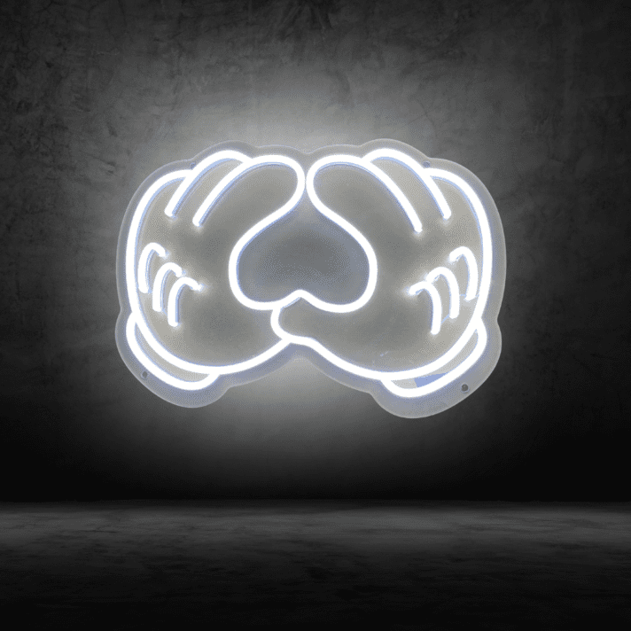 Herzform Handgeste LED-Neonschild Wohnzimmer Schlafzimmer