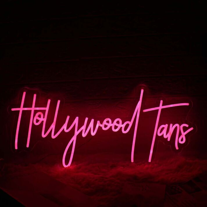 Hollywood Tans LED-Neonschild für Studio Salon