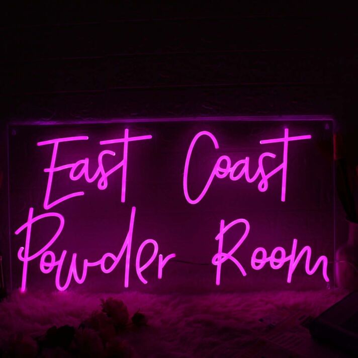 East Coast Powder Room LED-Neonschild für Friseursalon und Kosmetikstudio