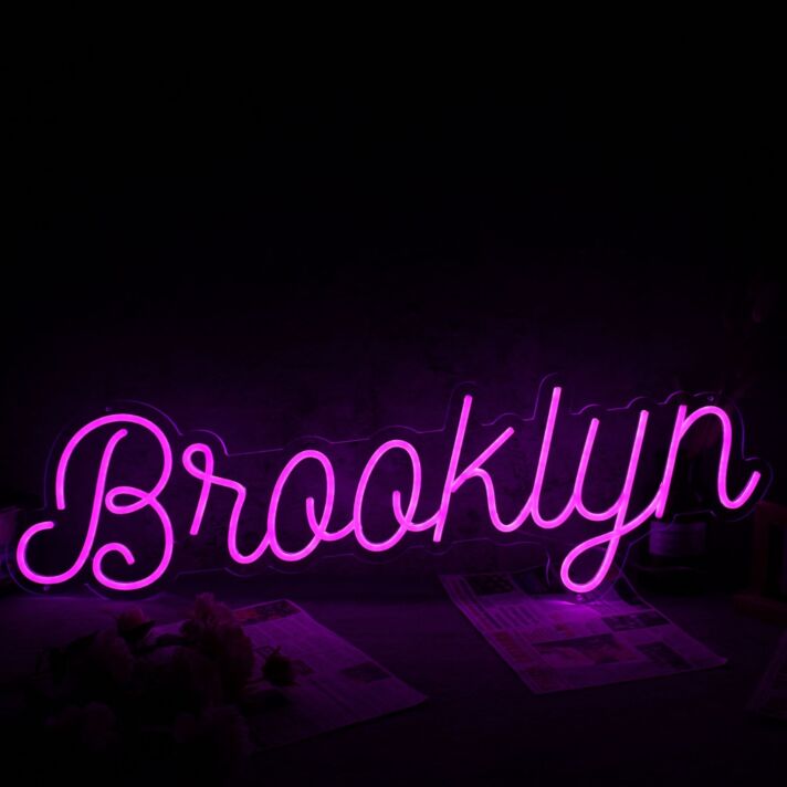 Brooklyn LED-Neonschild für Wohnzimmer oder Bar