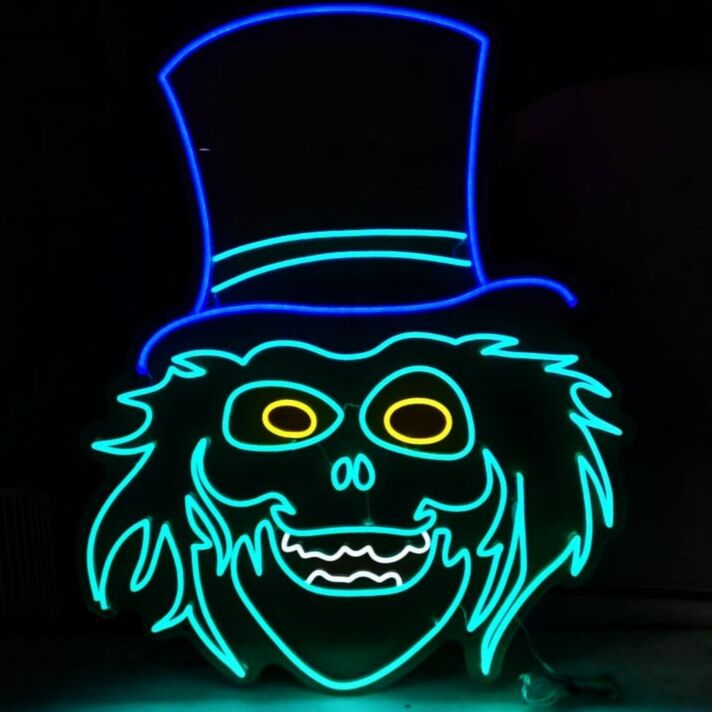 Neon Monster Kopf mit Zylinder LED Neonschild