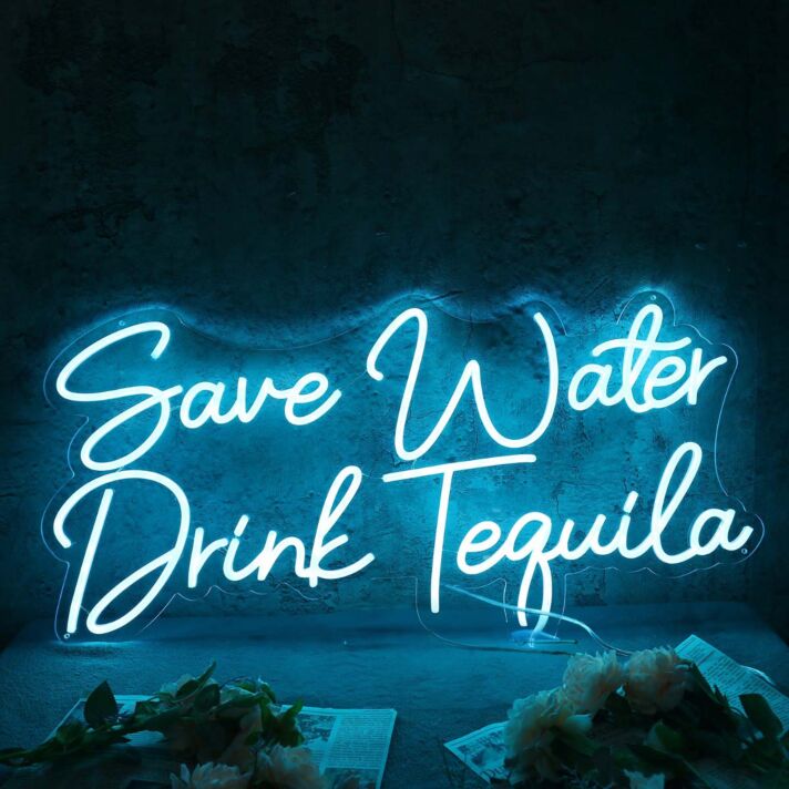 Save Water Drink Tequila LED-Neonschild für Bar und Club
