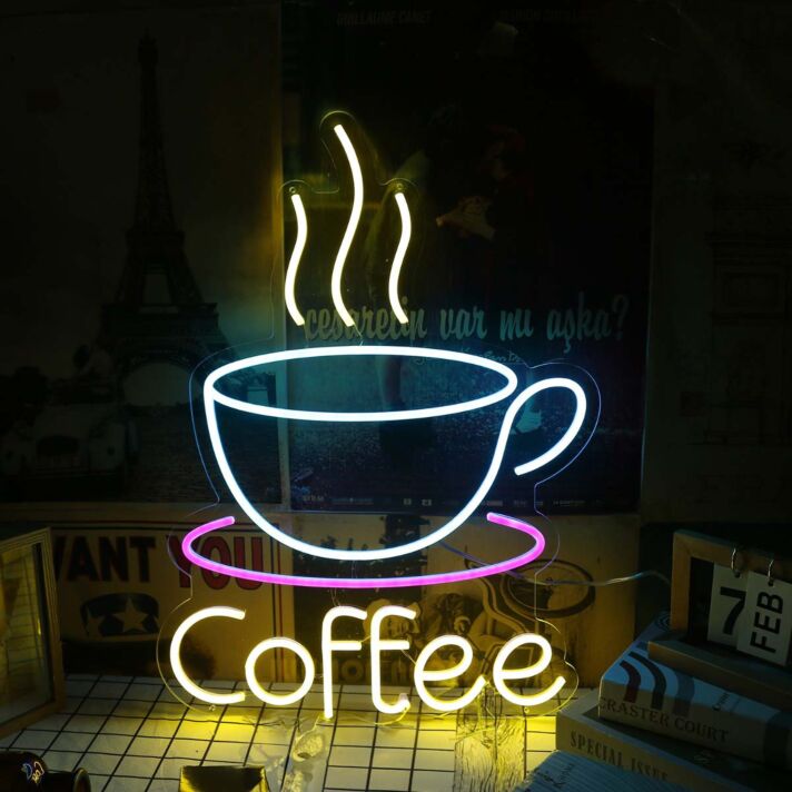 Coffee LED-Neonschild für Café und Küche