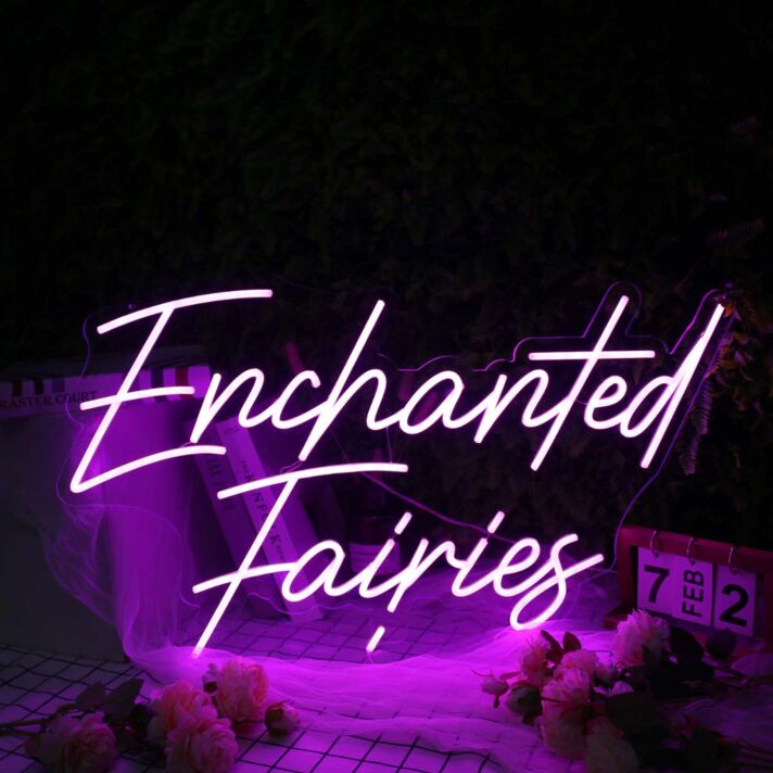 Enchanted Fairies LED-Neonschild für Kinderzimmer oder Party