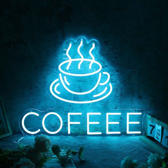 Kaffeetasse LED Neonschild für Café und Küche