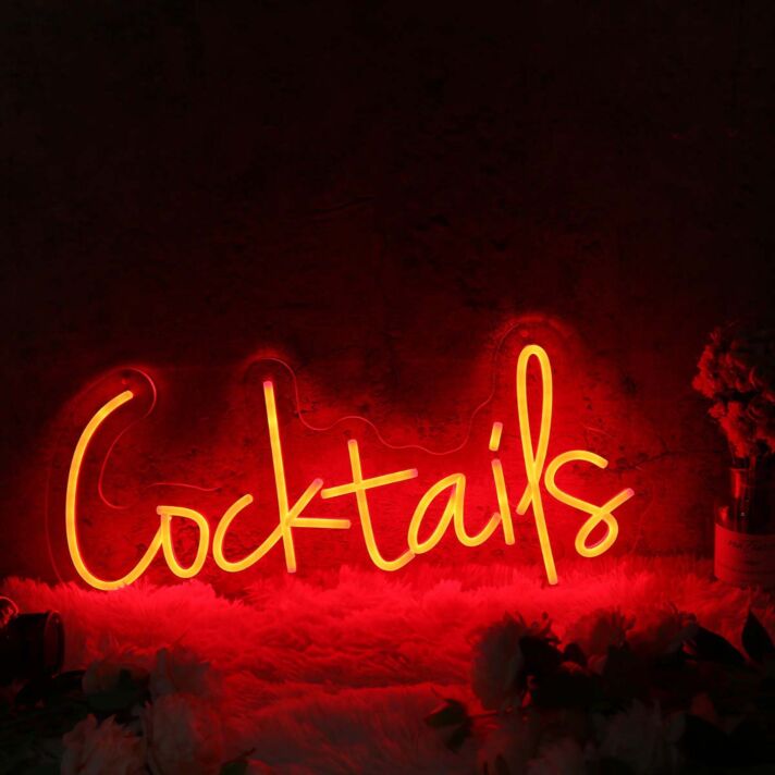 Cocktails LED Neonschild für Bar und Lounge