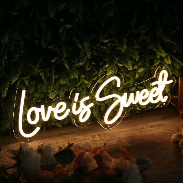 Love is Sweet LED-Neonschild für Hochzeit und Party