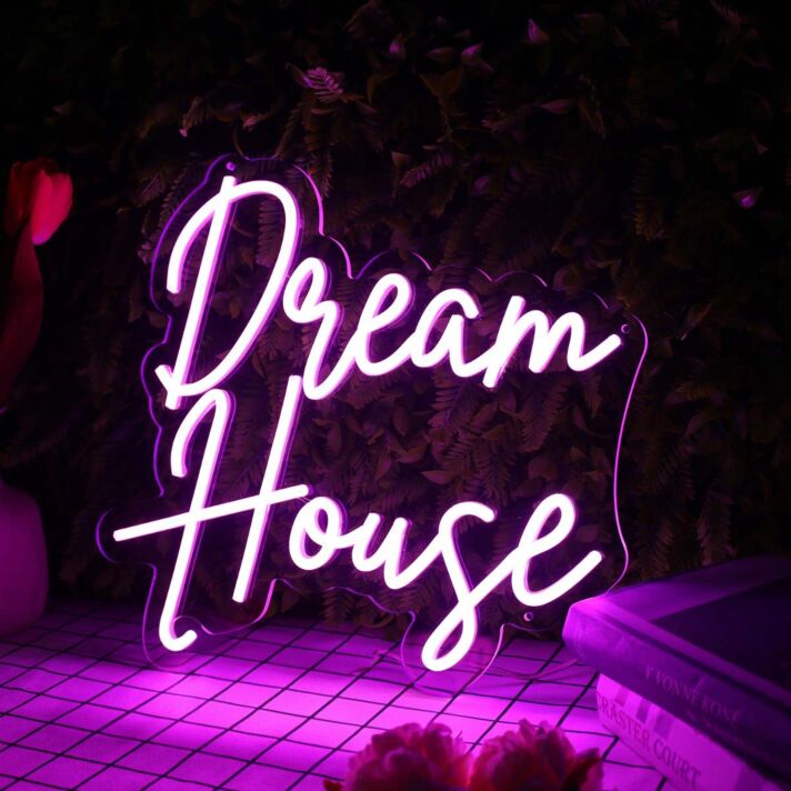 Dream House LED-Neonschild Wohnzimmer Schlafzimmer