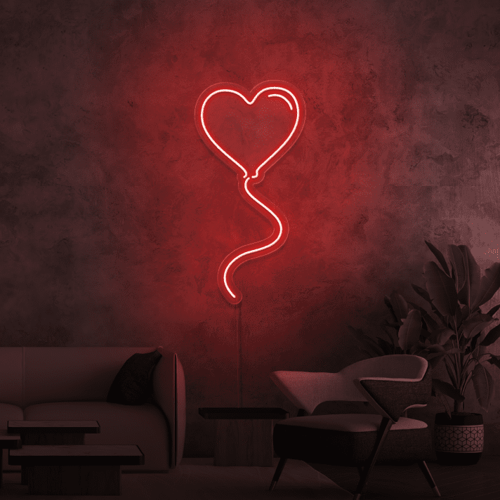 Herzluftballon LED-Neonschild Wohnzimmer Schlafzimmer
