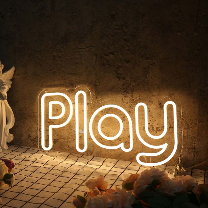 Play LED Neonschild als Wanddekoration