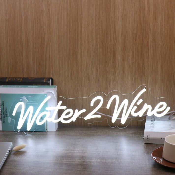 Water 2 Wine LED-Neonschild für Bar und Wohnzimmer
