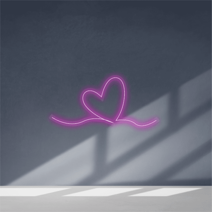 Herzlinie LED-Neonschild Wohnzimmer Schlafzimmer