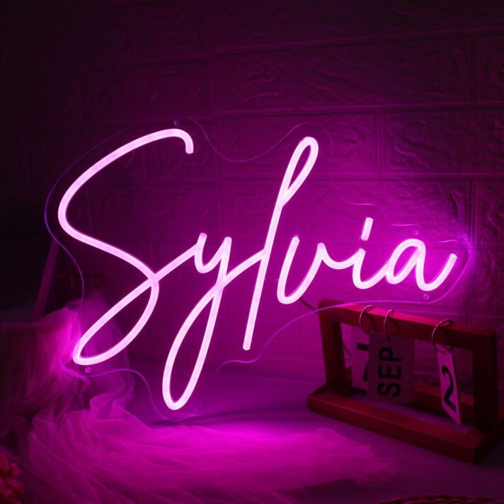 Sylvia Pink Neon Sign