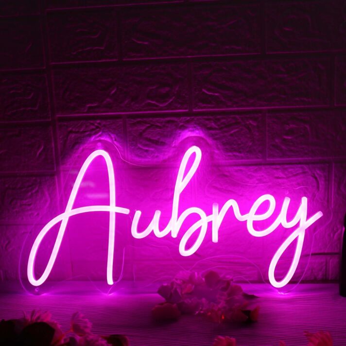 Aubrey Pink Neon Sign