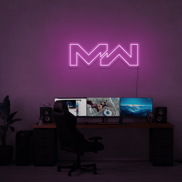 MW LED-Neonschild als moderne Wanddekoration