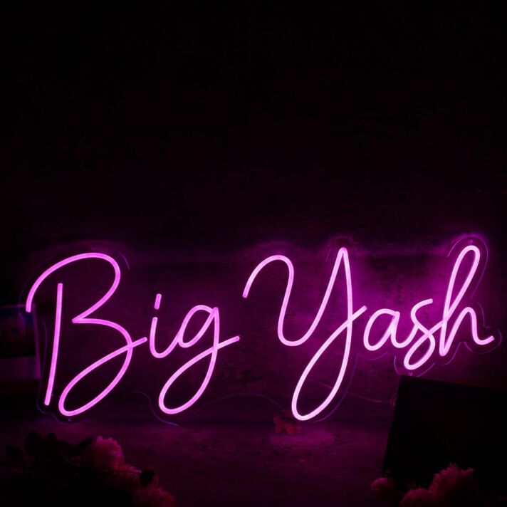 Big Yash Pink Neon Sign