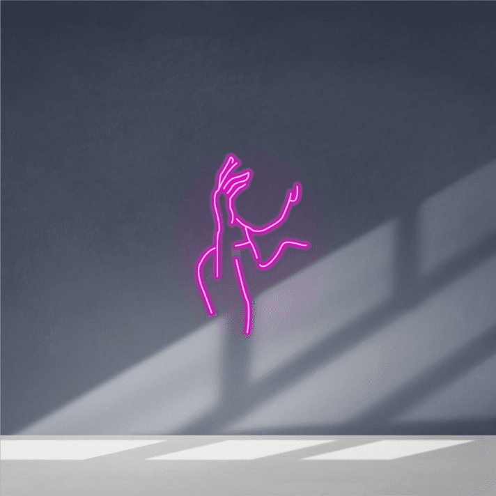 Abstrakte Handzeichnung LED-Neonschild Wohnzimmer Studio