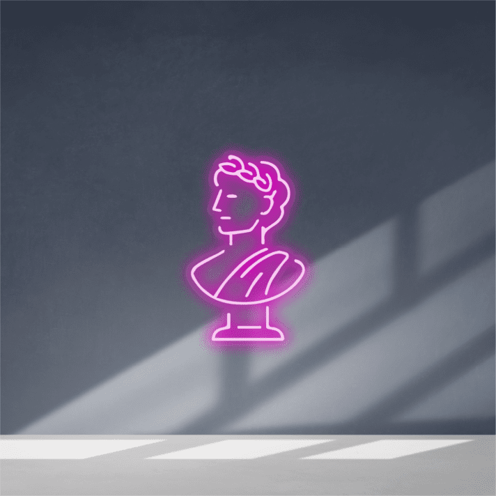 Römische Büste LED-Neonschild Wohnzimmer Studio