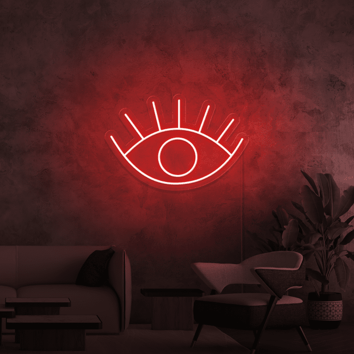 offenes Auge Symbol LED-Neonschild Wohnzimmer Lounge
