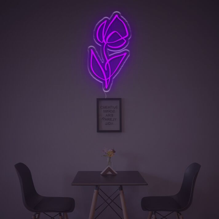 Tulpe LED-Neonschild für Wohnzimmer und Café