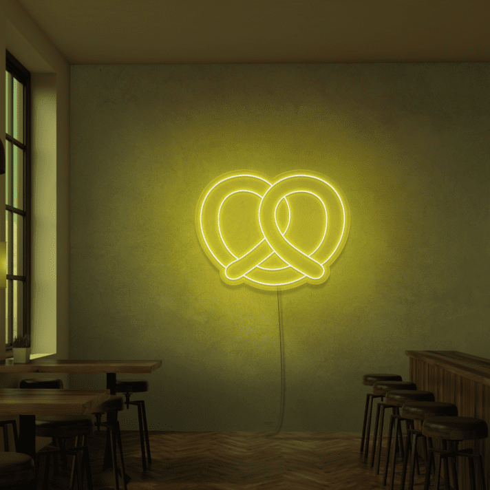 Brezel LED-Neonschild für Bar und Café