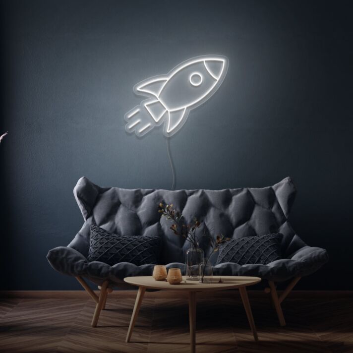 Rakete LED-Neonschild Wohnzimmer Kinderzimmer