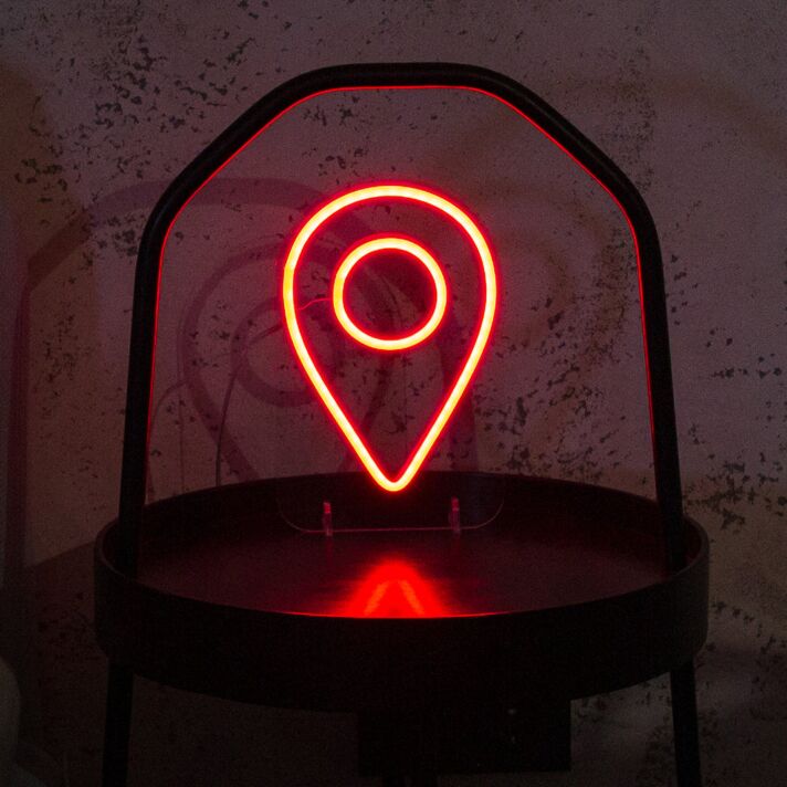 Standortsymbol LED-Neonschild für Büro und Geschäft