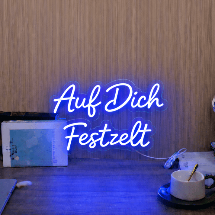 Auf Dich Festzelt LED-Neonschild für Party