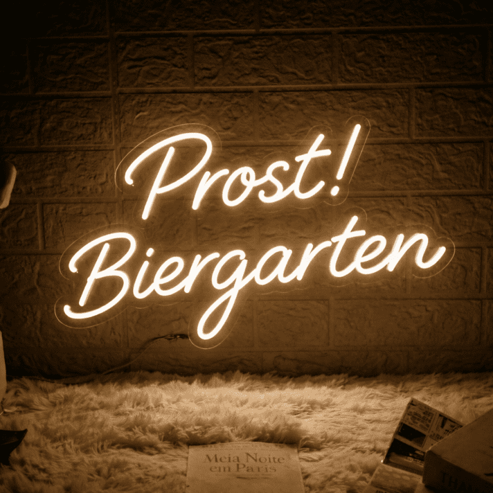 Prost! Biergarten LED-Neonschild für Biergarten Bar