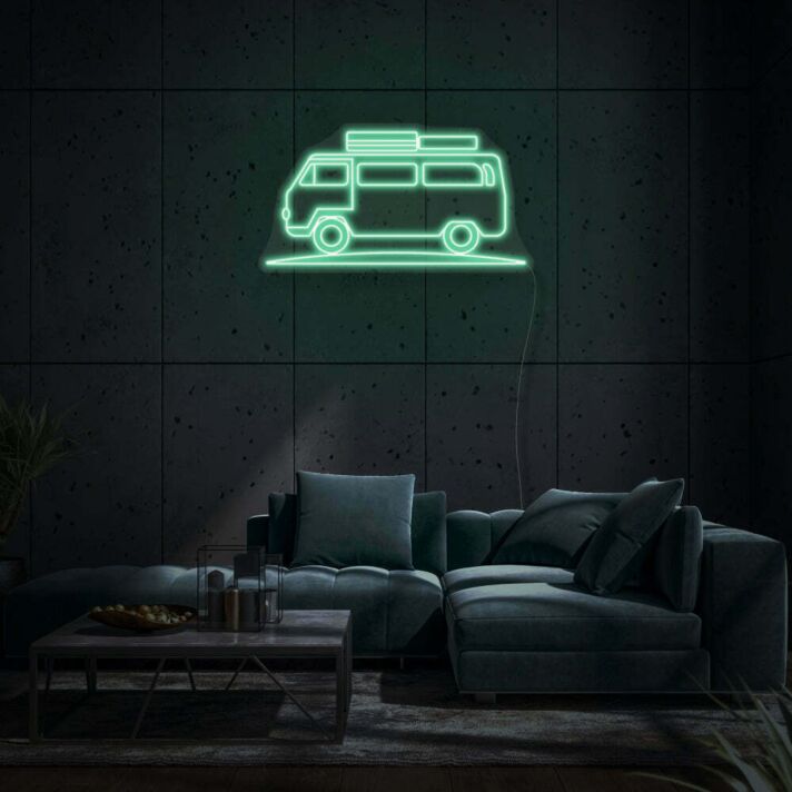 Campingbus LED-Neonschild für Wohnzimmer oder Campingplatz