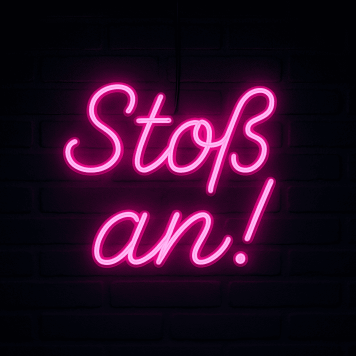 Stoß an! LED-Neonschild für Bar Party