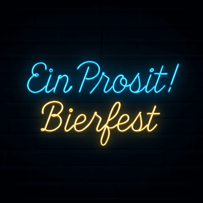 Ein Prosit! Bierfest LED-Neonschild für Bar und Festival