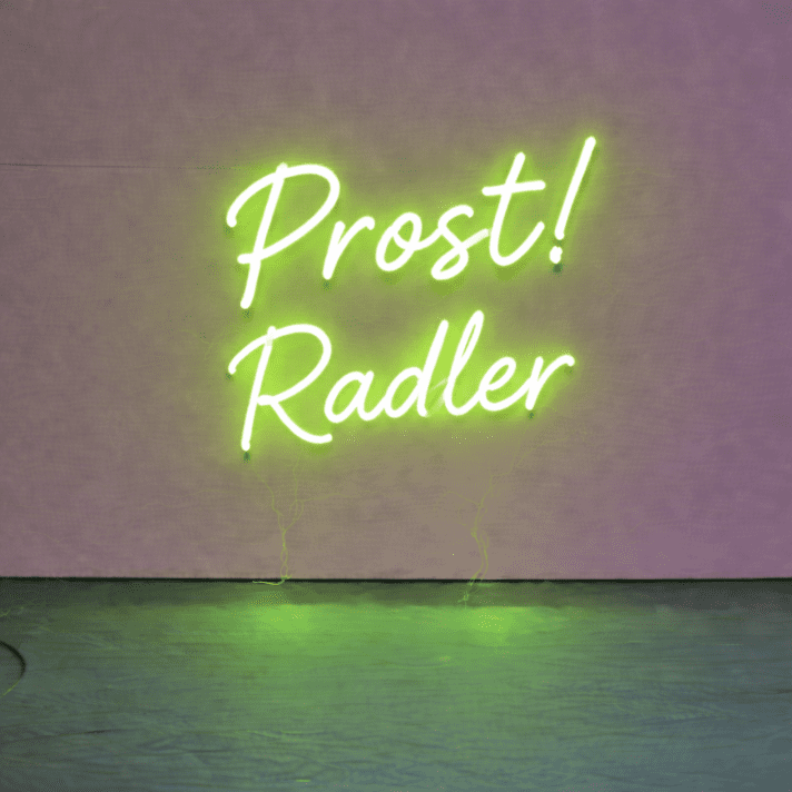 Prost! Radler LED-Neonschild für Bar und Biergarten