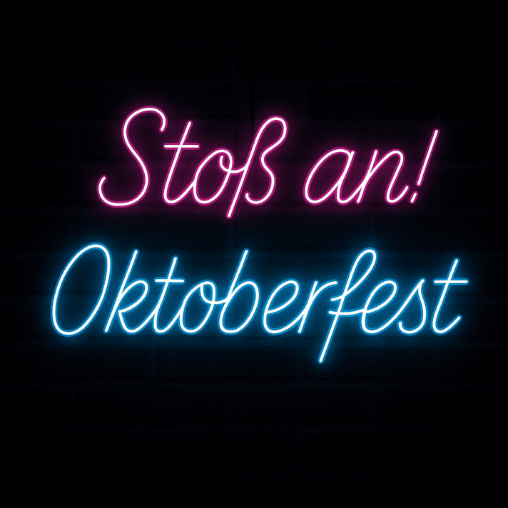 Stoß an! Oktoberfest LED-Neonschild für Bar Festival