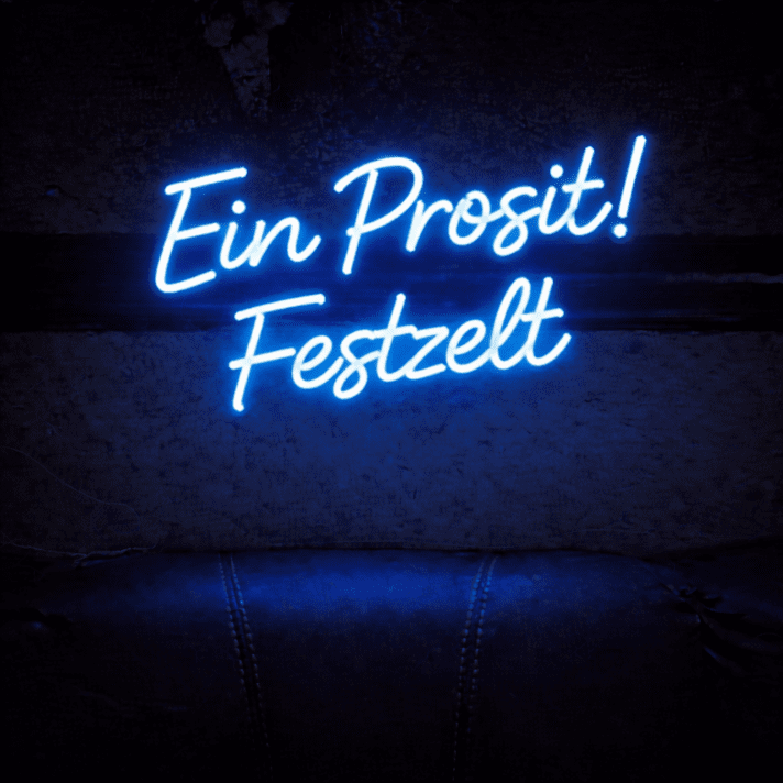 Ein Prosit! Festzelt LED-Neonschild für Oktoberfest Bierhalle