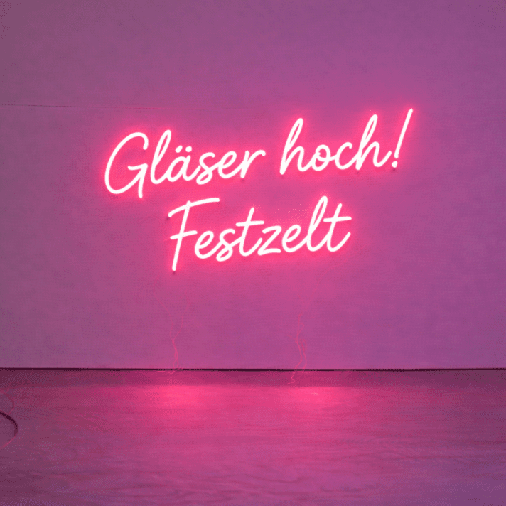 Gläser hoch! Festzelt LED-Neonschild