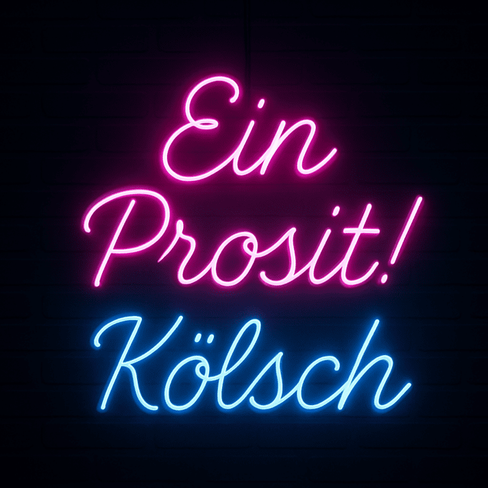 Ein Prosit! Kölsch LED-Neonschild für Bar Brauerei
