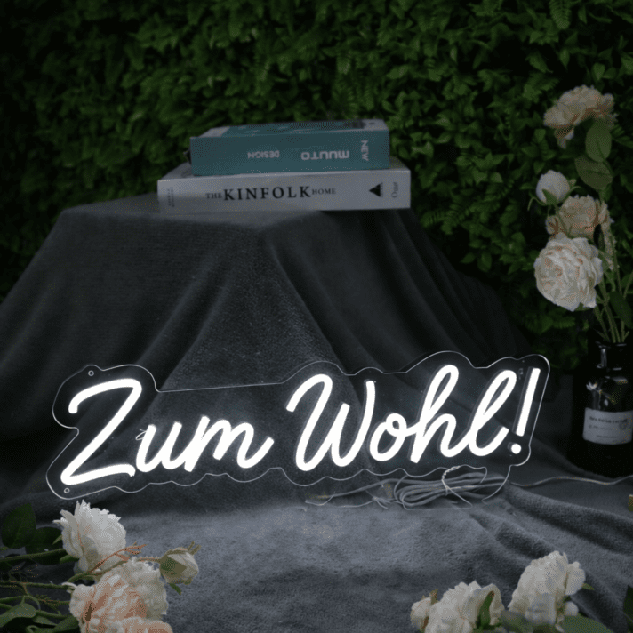 Zum Wohl! LED-Neonschild für Bar und Restaurant