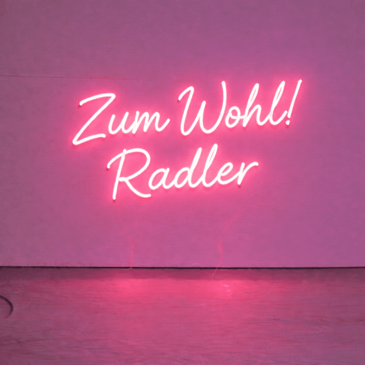 Zum Wohl! Radler LED-Neonschild für Bar und Restaurant