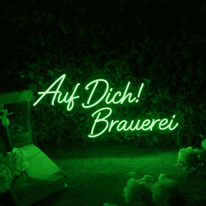 Auf Dich! Brauerei LED-Neonschild für Bar und Brauerei