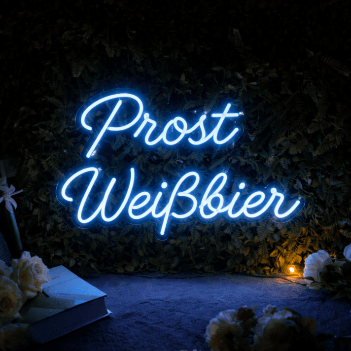 Prost Weißbier Neon Schild für Bar und Kneipe