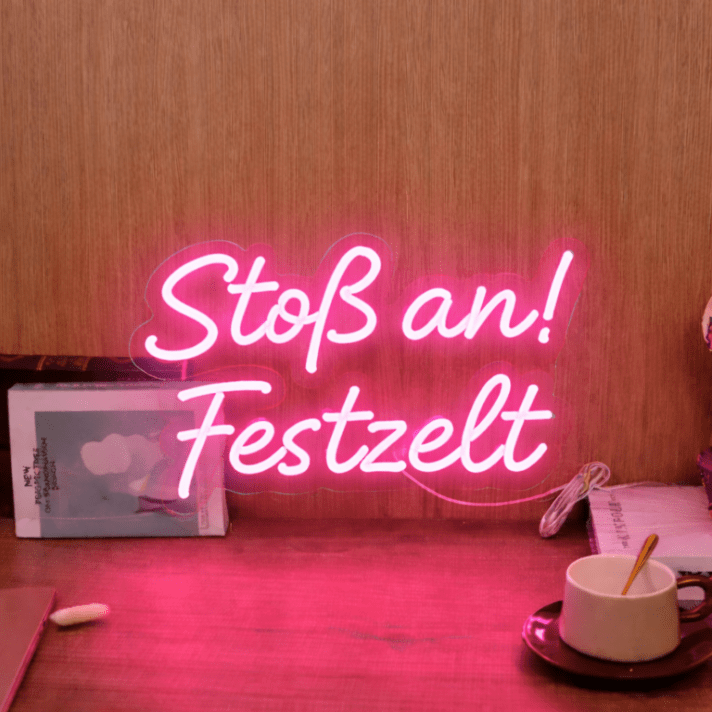 Stoß an! Festzelt LED-Neonschild Party