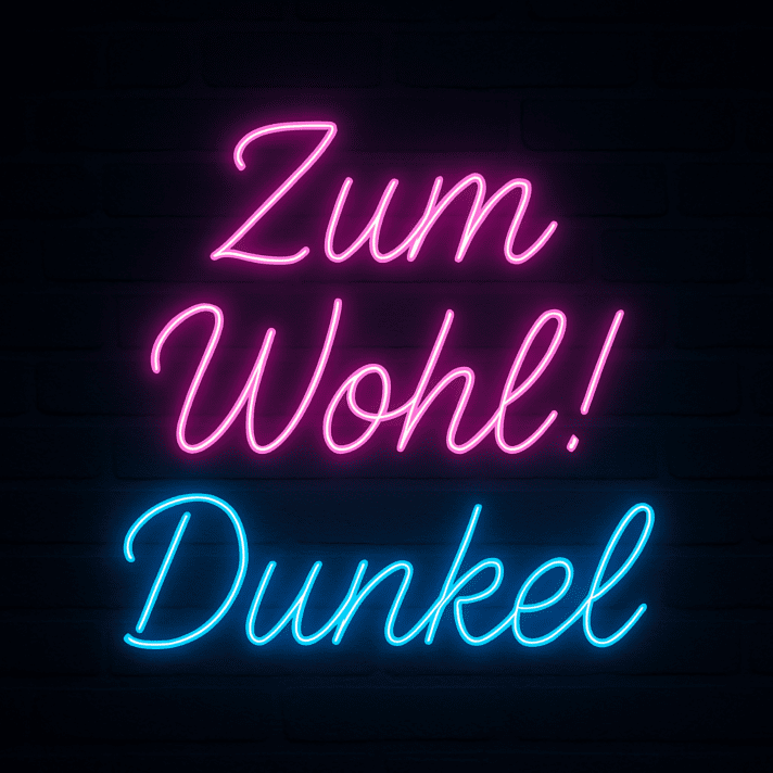 Zum Wohl! Dunkel LED-Neonschild für Bar Brauerei