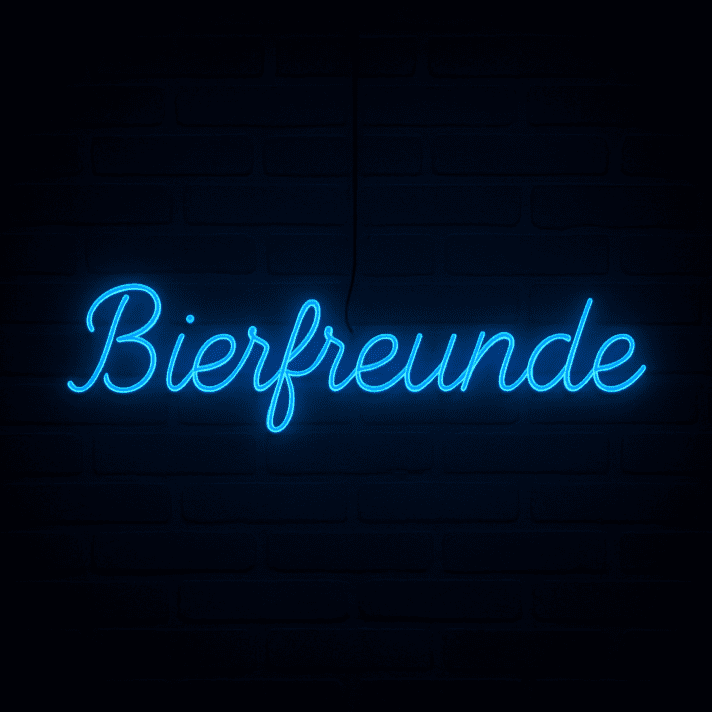 Bierfreunde LED-Neonschild für Bar und Kneipe