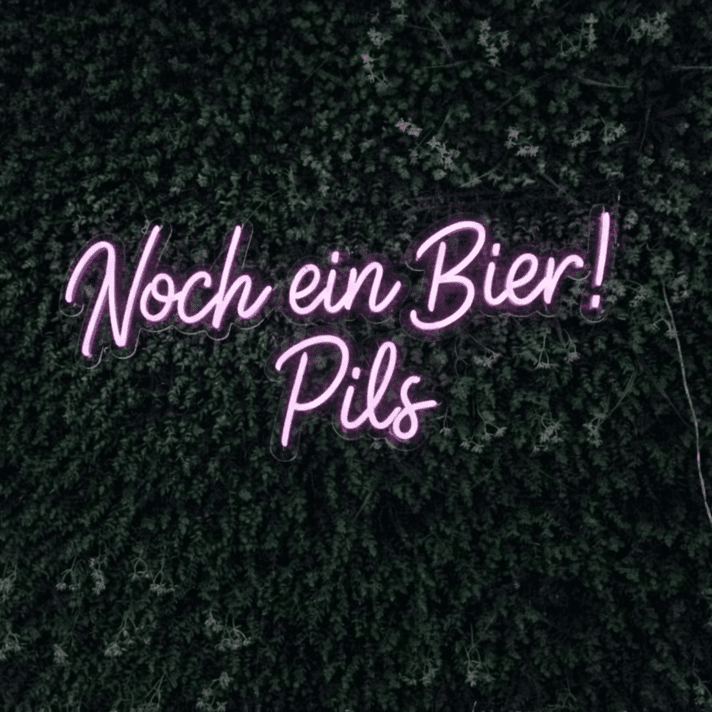 Trend Neon Schild „Noch ein Bier! Pils“ LED Wandlicht für Bierbar, Oktoberfest, Club und Party Dekoration