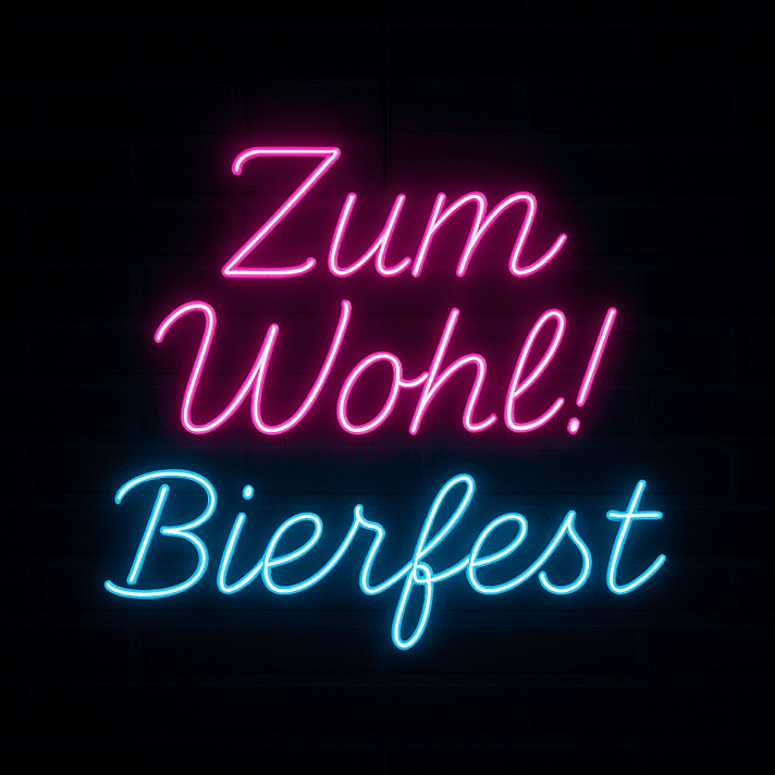 Zum Wohl! Bierfest LED-Neonschild für Bar und Festival