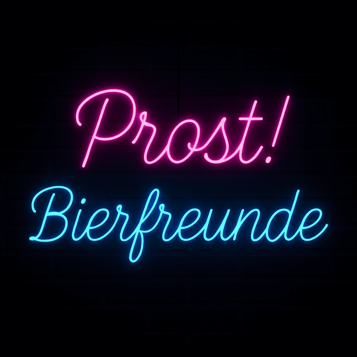 Prost! Bierfreunde LED-Neonschild für Bar und Party