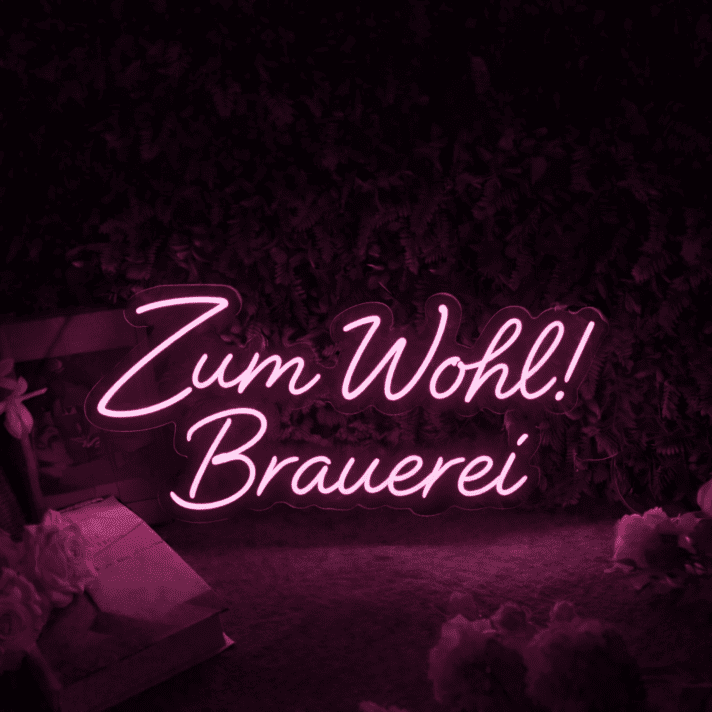 Zum Wohl! Brauerei LED-Neonschild für Bar und Brauerei