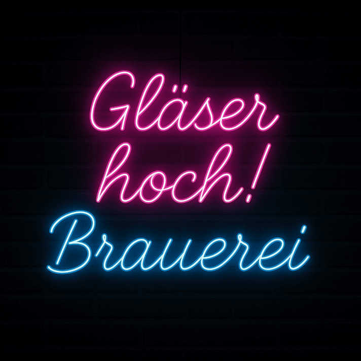 Gläser hoch! Brauerei LED-Neonschild Bar Brauerei