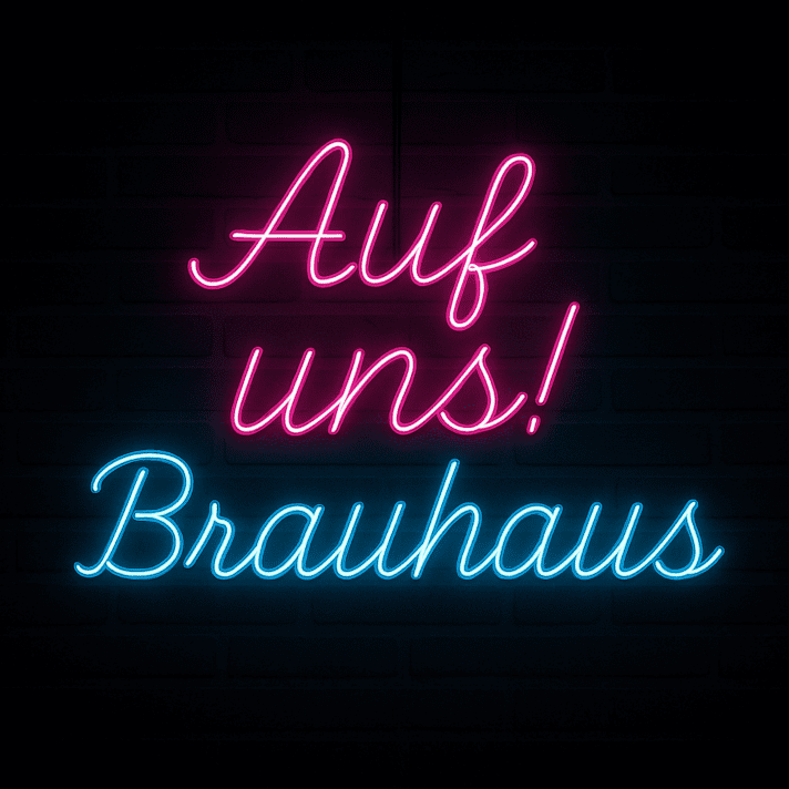 Auf uns! Brauhaus LED-Neonschild Bar Restaurant